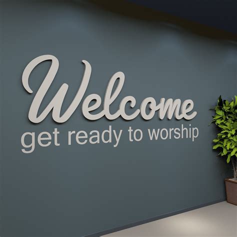 Welcome Sign Get Ready to Worship in 3D Letters Church - Etsy UK