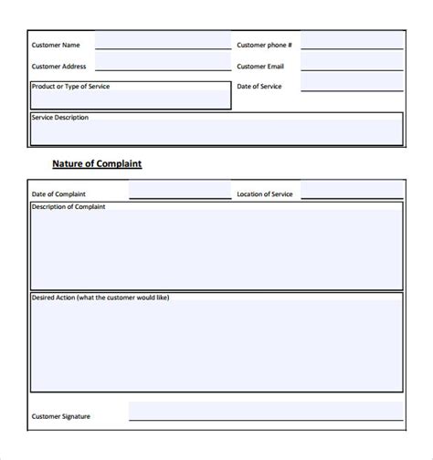 FREE 9+ Sample Customer Complaint Form Examples in PDF | MS Word