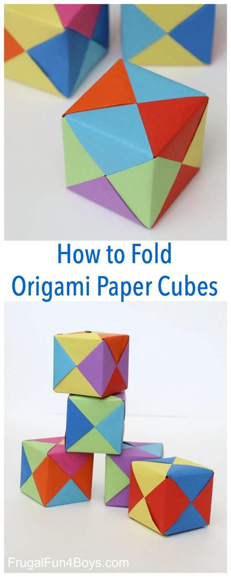 How to Fold Origami Paper Cubes - Frugal Fun For Boys and Girls