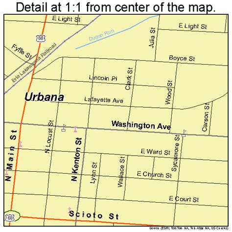 Urbana Ohio Street Map 3979072