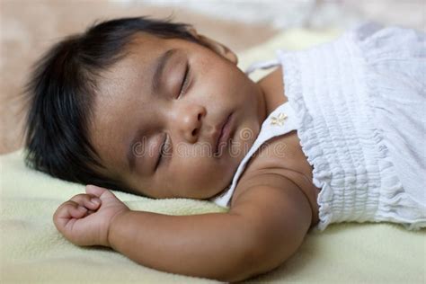 Adorable Sleeping Indian Baby Stock Photo - Image of innocent, indian ...