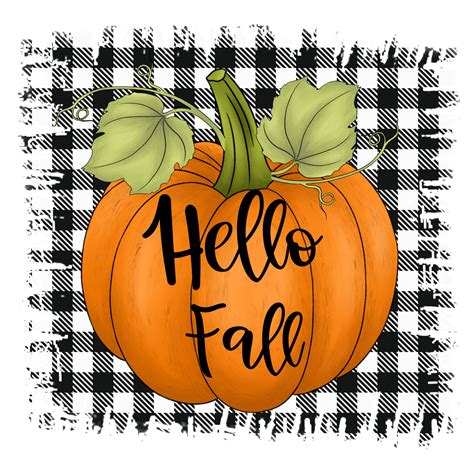 Hello Fall Sign Fall Sign Pumpkin Sign Black and White - Etsy UK