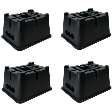 4 Pack Trailer Jack Block, Heavy Duty Camper Blocks RV Stabilizer Stands for Travel Trailers 5th ...