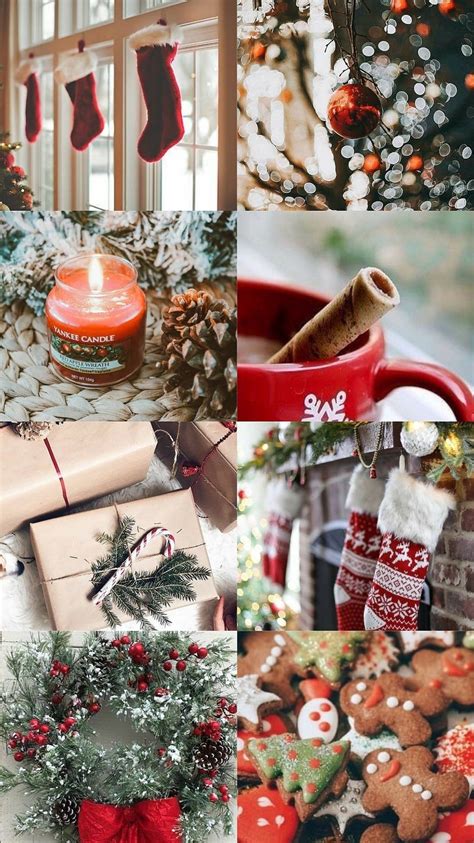 Download Cozy Christmas Aesthetic Collage Wallpaper | Wallpapers.com