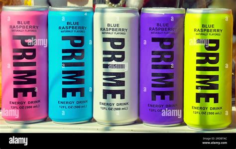 Prime Energy Drink by Logan Paul & KSI drink flavors Stock Photo - Alamy