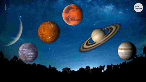 Rare celestial view: See the moon and 5 planets simultaneously