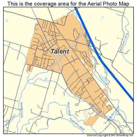 Aerial Photography Map of Talent, OR Oregon