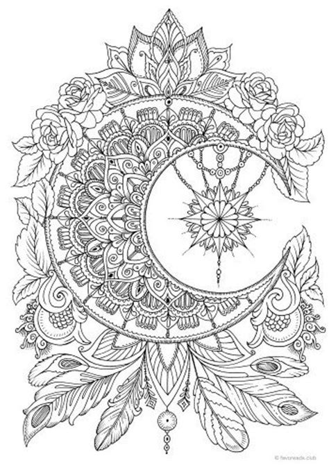 Printable Moon Mandala Coloring Pages