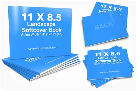 11 x 8.5 Paperback Book Mockup | Print Templates ~ Creative Market