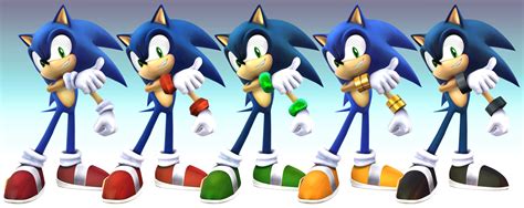 Sonic Brawl Pose Cosmetic Pack [Super Smash Bros. Brawl] [Mods]