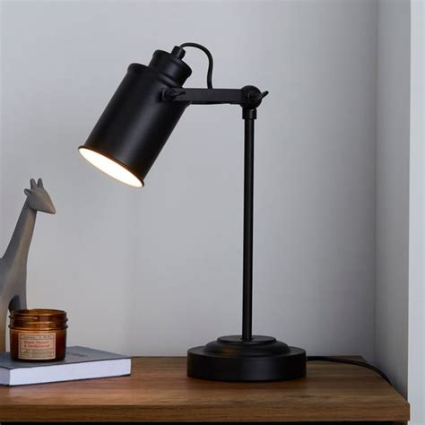Healy Black Industrial Table Lamp | Dunelm