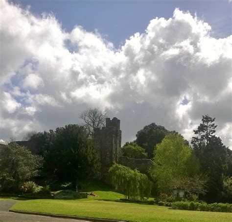 Looking towards Exeter castle from Northernhay Gardens in Exeter, where young writer E.M.D. (E ...