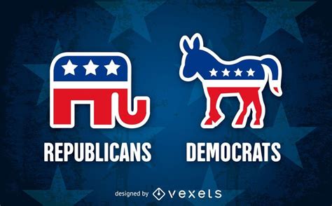 Democratic And Republican Logos