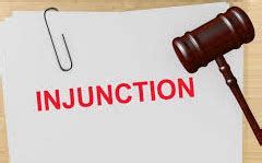 Injunction: Meaning and its types. difference between injunction and stay