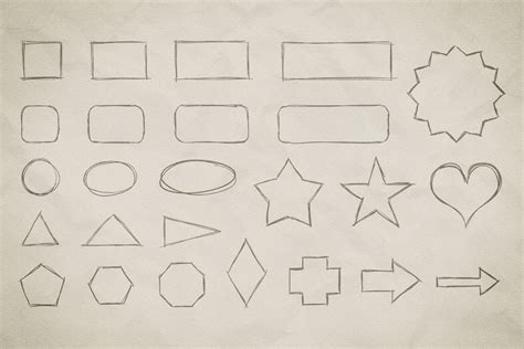 Sketched Basic Shapes Vector Pack Volume 1 | Design Panoply