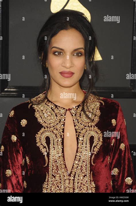 The 59th Annual Grammy Awards arrivals Featuring: Anoushka Shankar ...