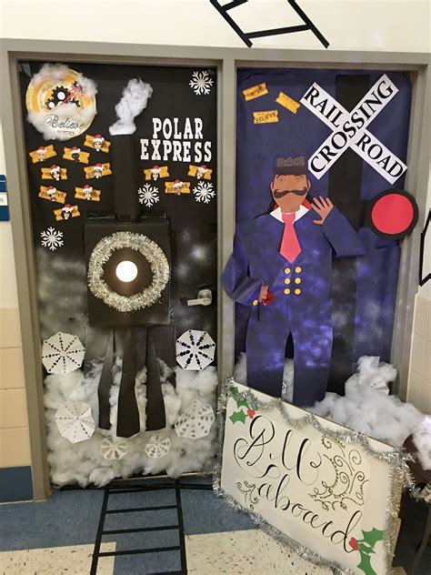 "The Polar Express" door decoration for school | Christmas door decorating contest, Polar ...