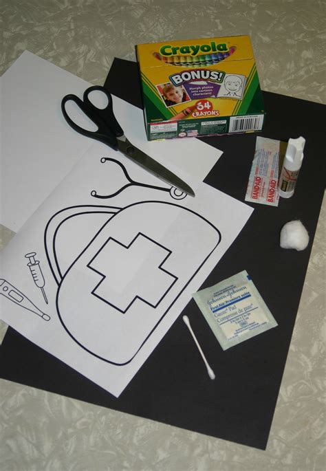 Doctor Bag Craft Template