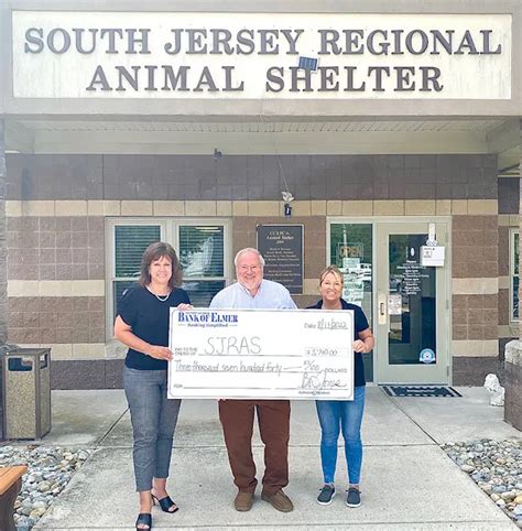 Donation for South Jersey Regional Animal Shelter | First National Bank ...