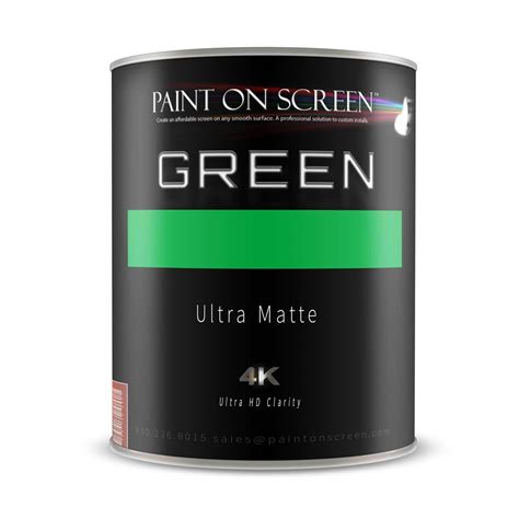 Projection / Projector Screen Paint - Chroma Key Green Paint - Quart - Paint on Screen POS-Q00CKG