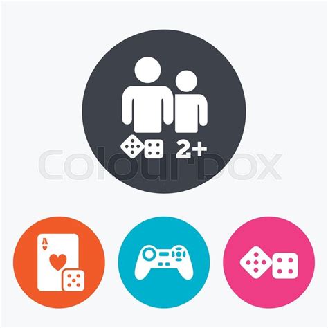 Gamer icons. Board games players ... | Stock vector | Colourbox