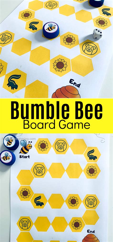 This fun Bumble Bee Board Game is a way to practice counting and HAVE FUN! #freeprintable # ...