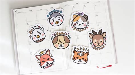 ENHYPEN Animal Emoticon Sticker Set 7 Stickers Kpop - Etsy Israel