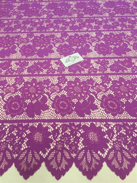 Purple lace fabric - Guipure lace - lace fabric from Imperiallace.com