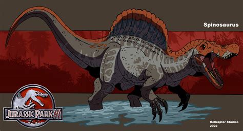 Jurassic Park 3: Spinosaurus (new art!!) by hyrvinson on DeviantArt