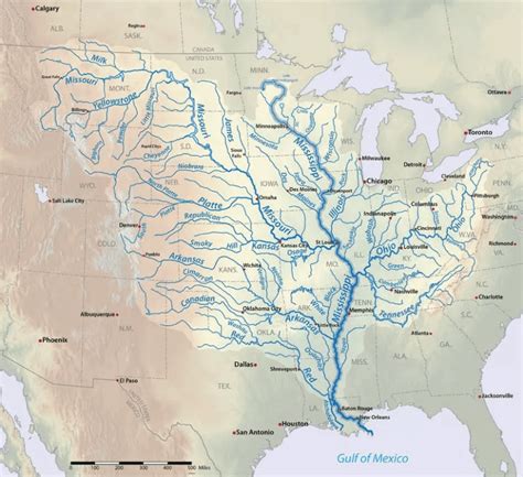 Mississippi River Basin Map | Wondering Maps