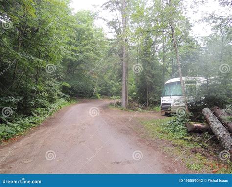 Camping Grounds at Lake Arrowhead, Ontario Parks Editorial Photography ...