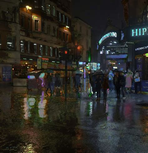 Rainy Night In London Digital Art by Michael Hill - Fine Art America