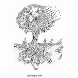 Trippy Coloring Pages For Adults Free Printable PDF sketch template