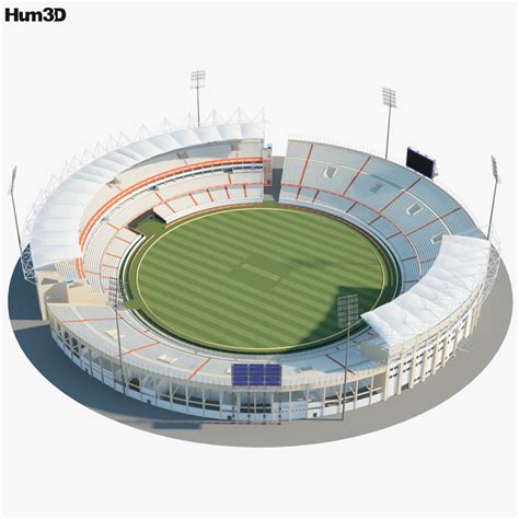 Rajiv Gandhi International Cricket Stadium 3D model - Architecture on Hum3D