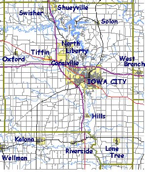 Johnson County Iowa Map - World Of Light Map