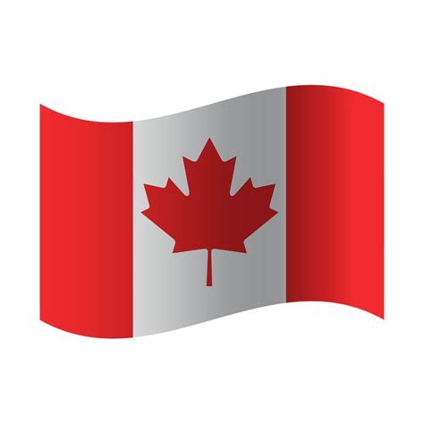 the canadian flag is waving in the wind on a white background with red ...