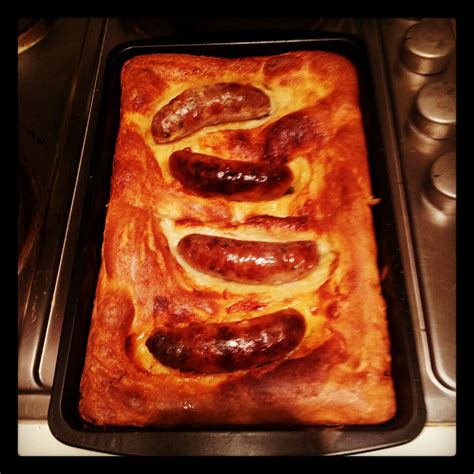 Toad in the Hole | Toad in the hole, British dishes, Yorkshire pudding ...