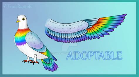 [Adopt] Rainbow Pigeon by EndeRaptoR on DeviantArt