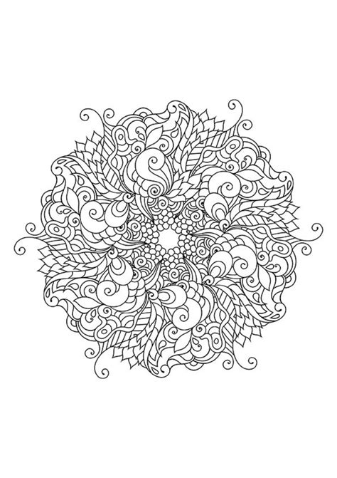 Mandala coloring page. Printable zen coloring page. Doodle | Etsy