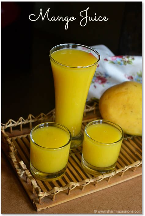 Mango Juice - Mango Juice Recipe | How to make fresh mango juice - Sharmis Passions