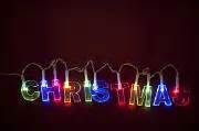Photo of Christmas in lights on green | Free christmas images