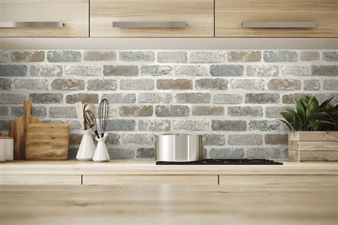 NextWall Washed Faux Brick NW30500 Peel & Stick Wallpaper White / Gray / Brown | Brick ...