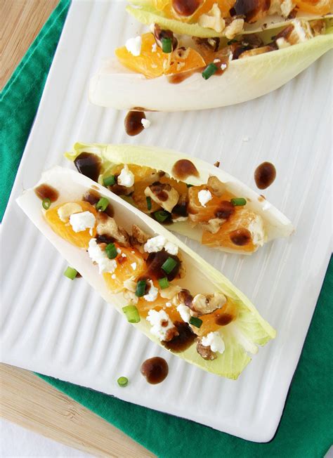 Stuffed Endive with Orange and Goat Cheese | Goat cheese appetizer, Food, Endive recipes