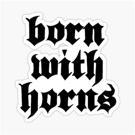 "Born With Horns" Sticker for Sale by hannamaae | Redbubble