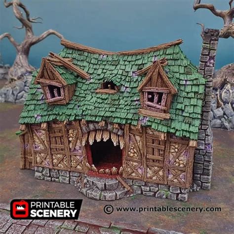 Mimic House Shadowfey Ruins 15mm 20mm 28mm 32mm 37mm Wargaming Terrain ...