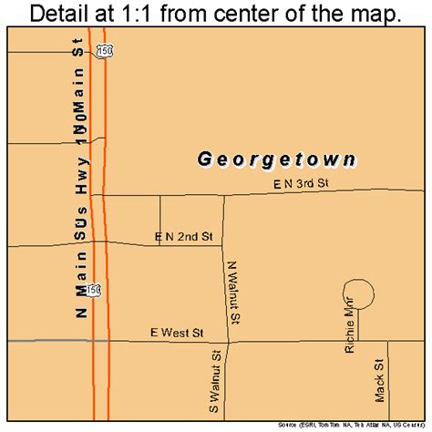 Georgetown Illinois Street Map 1728963