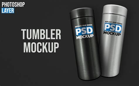 Premium PSD | Tumbler rendering mockup