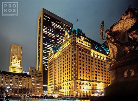 View of the Plaza Hotel at Night - NYC Photography by Andrew Prokos