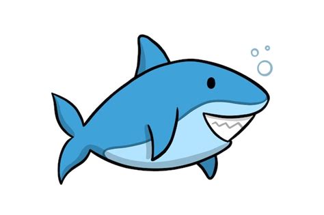 Premium Vector | Flat design baby shark in cartoon style