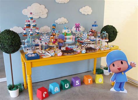 Pocoyo Birthday Party Ideas | Photo 10 of 15 Art Birthday Cake, Smash Cake First Birthday, 2nd ...